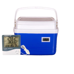 Kit Caixa Térmica 5 Litros com Termômetro Digital e Termo-higrômetro Digital LCD HTC 2