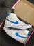 NIKE BOTA BLAZER LOW 77 - Branco/Azul