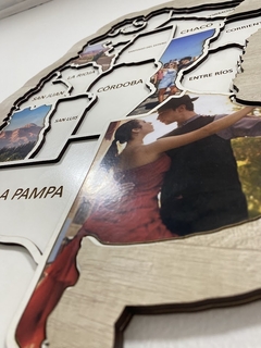 Imagen de COMBO BASICO MAPA ROMPECABEZA DE ARGENTINA PARA RELLENAR CON FOTOS CON 3 FOTOS PERSONALIZADAS