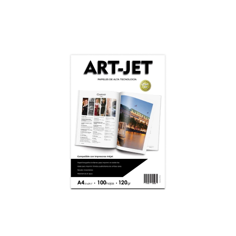 Papel Fotográfico Brillante - Doble Faz - 120 grs - Art-Jet® - A4 - 100 Hojas