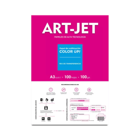 Papel Sublimación Color UP A3 - Art-Jet® - 100 Hojas
