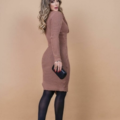 Vestido Maya Tricô Manga Longa na internet