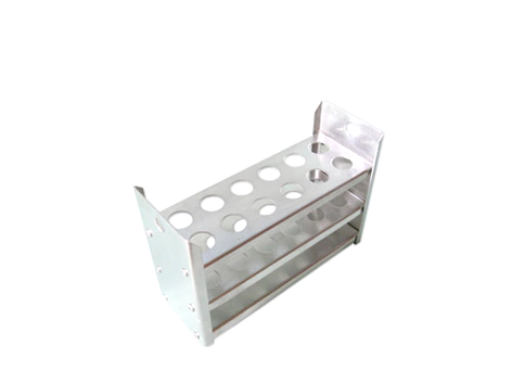 Estante para 24 Tubos de Ensaio em Chapa de Alumínio