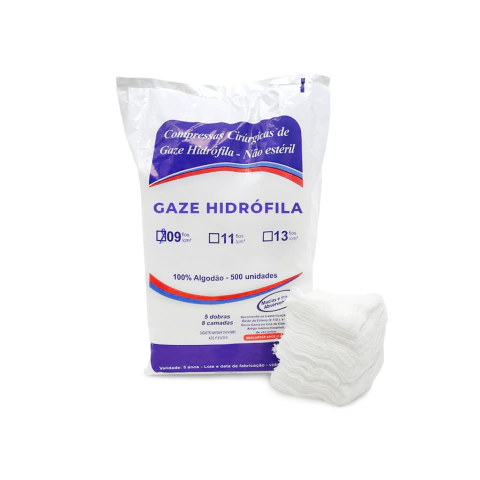 Compressa de Gaze de Algodão (500 Unidades)