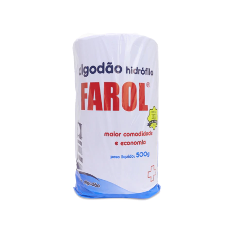 Algodão Hidrófilo Rolo 500g Farol