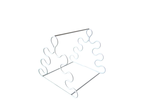 Estante em Arame com PVC para 6 Pipetas Triangular