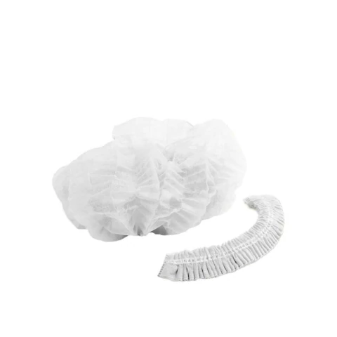 Touca Descartável Sanfonada Branca 45x45mm (100 Unidades)