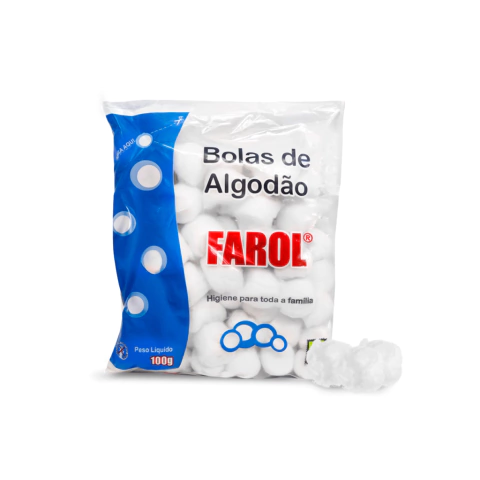 Algodão Hidrófilo Bola 100gr Farol