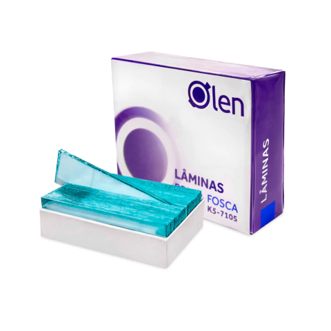 Lâmina Para Microscopia 26 x 76mm Ponta Fosca Lapidada (50 Unidades)