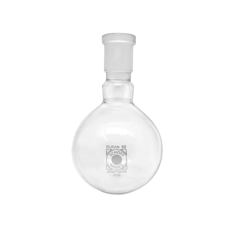 Balão Fundo Chato Gargalo Curto Junta 24/40 250mL