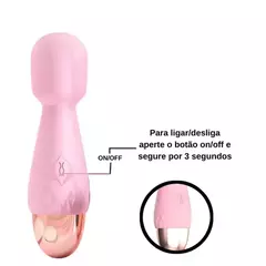 Imagem do Mini vibrador massageador recarregável em silicone (10 modos de vibrações) - varinha