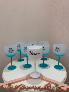 Taças Gin Bicolor Personalizadas (mínimo 10 unidades) - e-Noivinhas