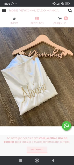 Imagem do Robe Personalizado Manga Longa