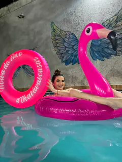 Imagem do Boia Neon Pink 90cm Personalizada