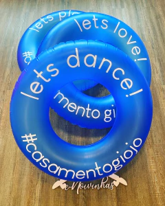 Imagem do Boia Neon Azul 90cm Personalizada