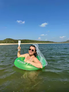 Boia Neon Verde 76cm Personalizada - e-Noivinhas