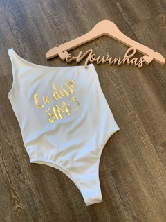 Body Personalizado Ombro Só - e-Noivinhas
