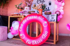 Boia Neon Pink 90cm Personalizada - e-Noivinhas