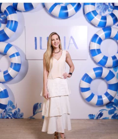 Boia Listrada Adesivada Neon Azul 90cm