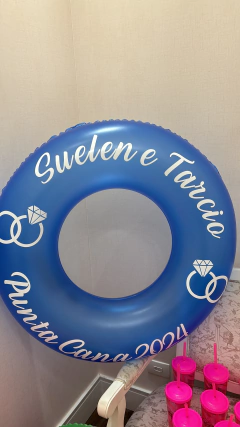 Boia Neon Azul 90cm Personalizada - e-Noivinhas