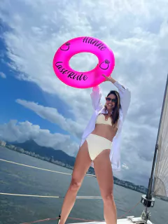 Boia Neon Pink 90cm Personalizada - e-Noivinhas