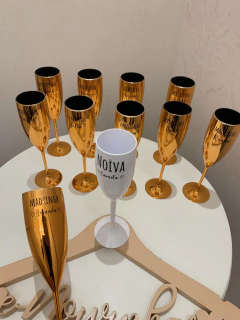 Taças Champagne Metalizadas Personalizadas (mínimo 10 unidades) - loja online