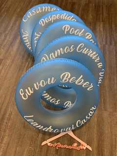 Boia Neon Azul Claro 76cm Personalizada - e-Noivinhas
