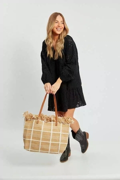 Bolso Playero Cuadros - comprar online
