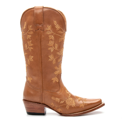 Western Feminina - Luck Caramelo Florido - Bonazus | Country All Time