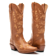 Western Feminina - Luck Caramelo Florido na internet