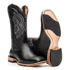 Tradicional Feminina - Crazy Horse Preto / Fóssil Preto