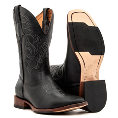 Tradicional Masculina - Crazy Horse Preto / Fóssil Preto