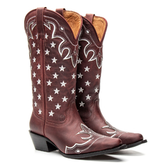Western Feminina - Fóssil Marsala / Estrelas Vegas - comprar online