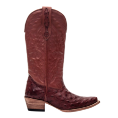 Exótica Western Feminina - Avestruz Bordo / Jade Bordo - loja online