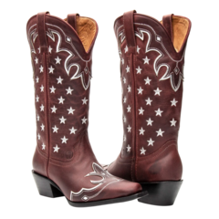 Western Feminina - Fóssil Marsala / Estrelas Vegas - Bonazus | Country All Time