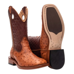 Exótica Masculina - Avestruz Conhaque / Fóssil Carvalho - comprar online