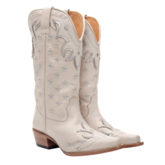 Western Feminina - Jade Off White / Estrelas Vegas Prata na internet