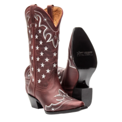 Western Feminina - Fóssil Marsala / Estrelas Vegas - comprar online