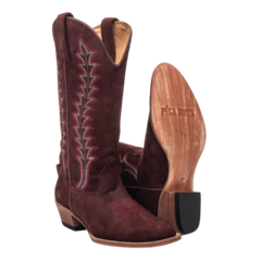 Western Round Pine - Camurça Bordô / Camurça Bordô - comprar online