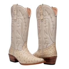 Exótica Western Feminina - Avestruz Off White *NOIVA* - Bonazus | Country All Time