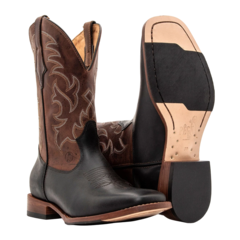 Tradicional Masculina - Crazy Horse Preto / Fóssil Cappuccino - comprar online