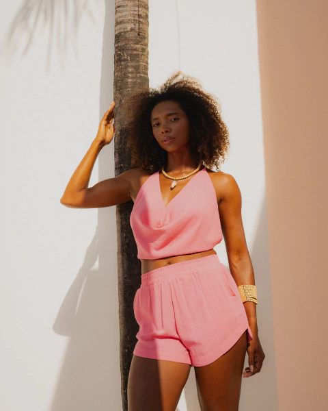 Short Céu Rosa Borogodó - comprar online