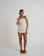 Short Linho Natural Prata