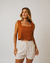 Cropped Porto Marrom - comprar online