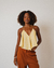 Cropped Dora Listrado Caju