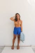 Short Box Azul Verão