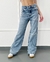 DENIM WIDE SHINY