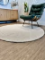Tapete Redondo New Bianc Off White com Caramelo 1,2m - Bem Viver - Decoração, tapete e arte