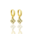 Argolinha Flor Cristal Folheada - comprar online