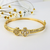 Bracelete de Trevo Duplo Folheado - Dande Acessórios